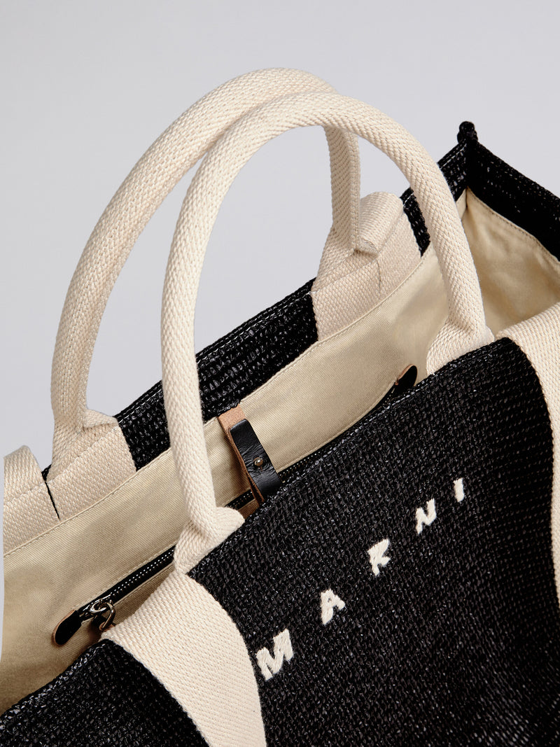 Marni] Large Black Raffia Tote Bag – Etude Boutique