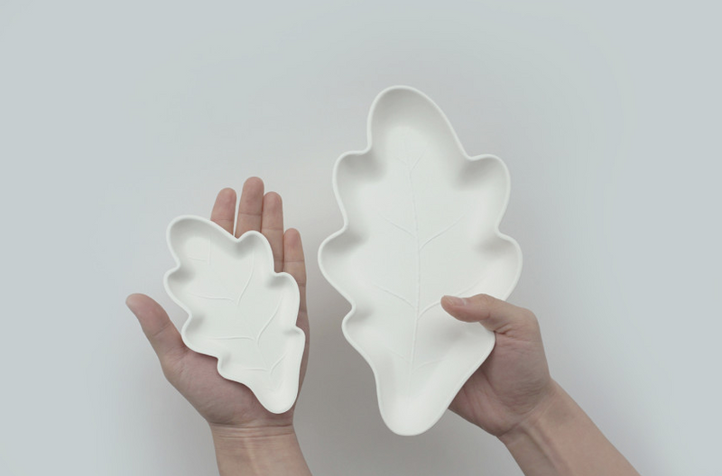 [KHJ Studio] Oak Leaf Plate Medium 4P