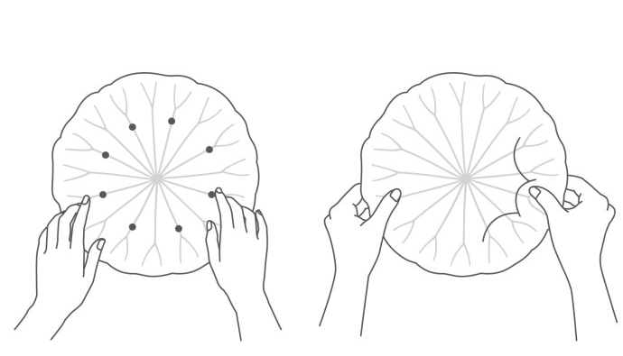 [KHJ Studio] Hanji Lotus Leaf Tray (M)