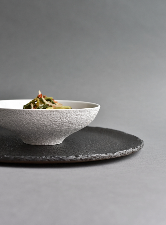 [JINMUK] White Deep Bowl 17 | 설화 오목그릇 17